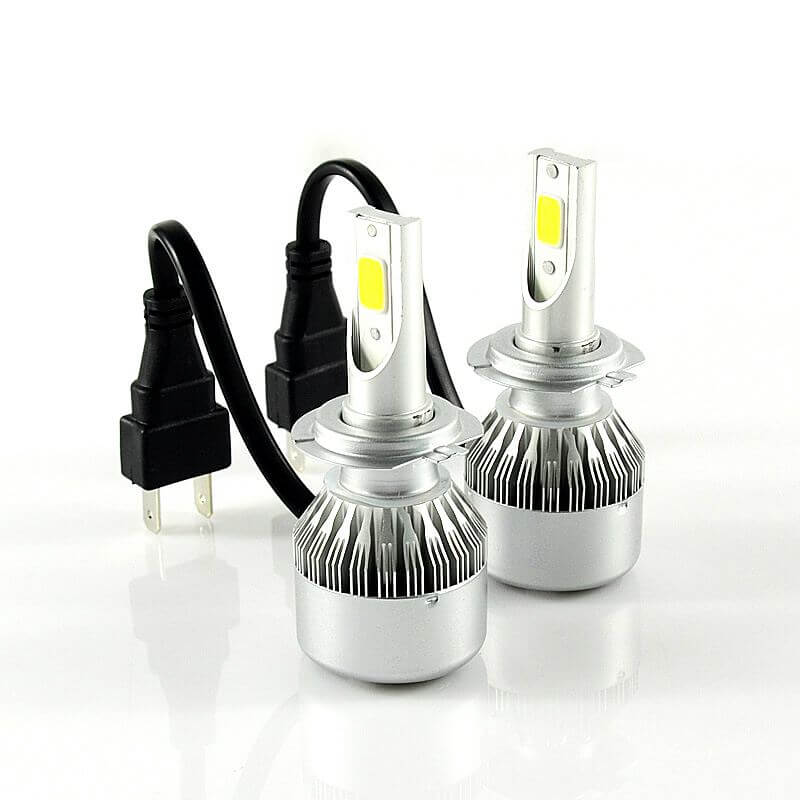 C6 LED H7 headlight bulbs COB 11