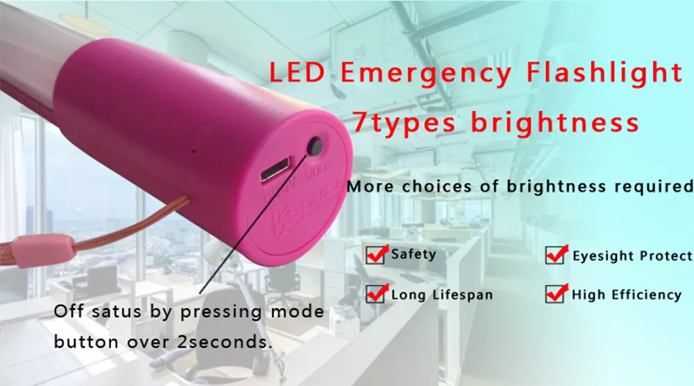 LED EMERGENCY FLASHLIGHT TUBE 9